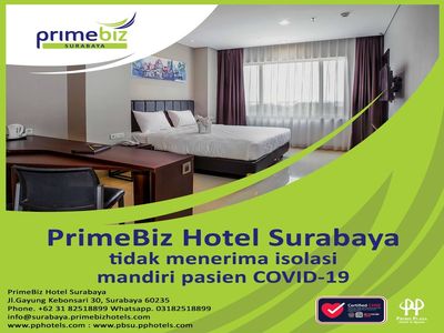 PrimeBiz Hotel Surabaya Tidak Menerima Pasien COVID-19 untuk Isolasi Mandiri